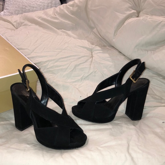 Michael Kors Becky Platform Suede Black - Picture 6 of 7